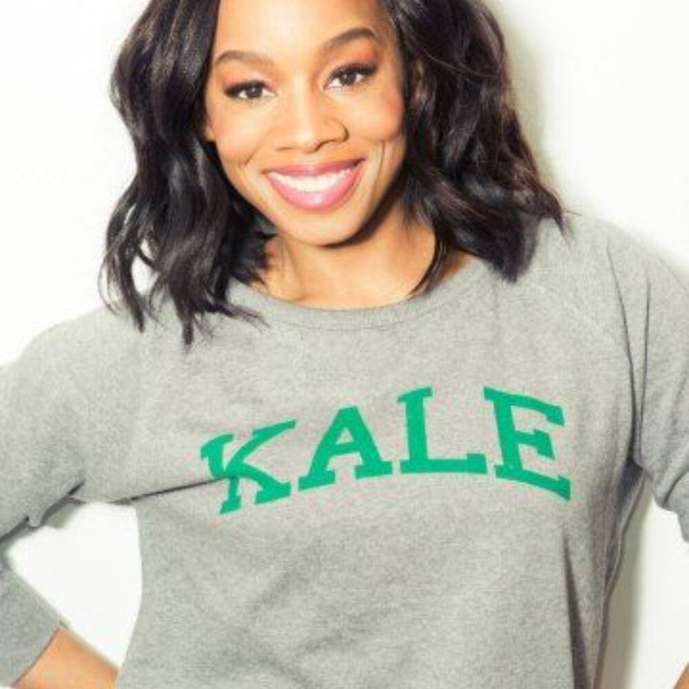 Suburban Riot - KALE Crewneck Pullover Sweatshirt | Small | Heather Gray & Green - Picture 4 of 11